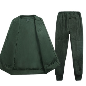 เสื้อคาร์ดิแกนถักแบบทหารสีเขียวมะกอก DFU108 รุ่นสต็อกและแบบสั่งทำพิเศษ พร้อมแผ่นเสริมความแข็งแรงบริเวณไหล่และข้อศอก - Product Image 2