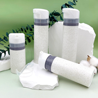 Bouteille de lotion en plastique avec clip de verrouillage 50ml 80ml 100ml 120ml bouteille de pompe à crème sans air à paroi dure matériau recyclable