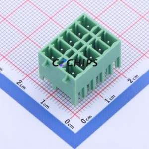 KF2EDGKVG-3.81-2*5P Plug-in Terminal Block Through hole,P=3.81mm Connector Board-to-Board / Socket - Closed 2x5P 3.81mm Green - Product Image 1