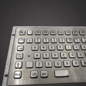 Fabrikherstellung robuste wasserdichte Metall-Edelstahl-Industrie-Tastatur mit Trackball-Maus-Tastatur für Kiosk Cnc-Werkzeugmaschine
