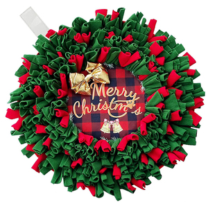 Stuoia di natale Snuffle per cani lavabile alimentazione per animali domestici Nosework tratta Mat Puzzle giocattolo di addestramento per cuccioli antiscivolo Pet Sniffing Me - Product Image 1