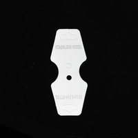 Étiquettes de présentation en papier personnalisées avec logo pour colliers, étiquettes de prix, étiquettes volantes pour bijoux, impression numérique 3x2x0.1cm US OPP