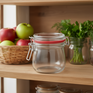 Frasco de Vidrio Cuadrado con Anillo de Alambre, 900 ml, Botella de Almacenamiento de 65x90 mm - Product Image 3