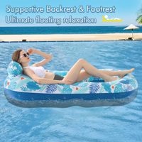 Fauteuil flottant gonflable transfrontalier en forme de feuille d'érable pour adulte, lit flottant en U, chaise flottante pour piscine et lac