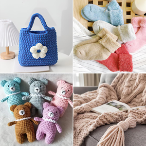 China Factory's Best Price High Tenacity <b>100</b>% <b>Polyester</b> Spun Dyed Texturized Poy Jumbo Chenille <b>Yarn</b> Anti-Bacteria Soft - Product Image 6
