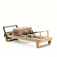 Reformer Pilates Commercial Réglable avec Cadre en Aluminium Monobloc et Système de Rétroaction Automatique des Cordes pour la Santé et les Studios de Fitness