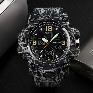 Montre Digitale Homme Tendance Double Affichage <span class=keywords><strong>Skmei</strong></span> <span class=keywords><strong>1155B</strong></span> Chronographe de Haute Qualité - Product Image 5