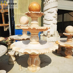 Fuente de Piedra Jiahua, Decoración de Jardín para Exteriores con Diseño Tradicional de Mármol - Product Image 3
