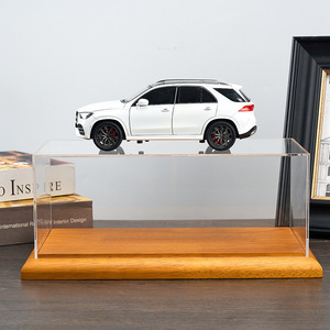 Tùy chỉnh kích thước Acrylic hiển thị trường hợp với rắn gỗ cứng cơ sở chống bụi rõ ràng nhựa hiển thị hộp giới thiệu cho Lego Mô hình xe ô tô - Product Image 3