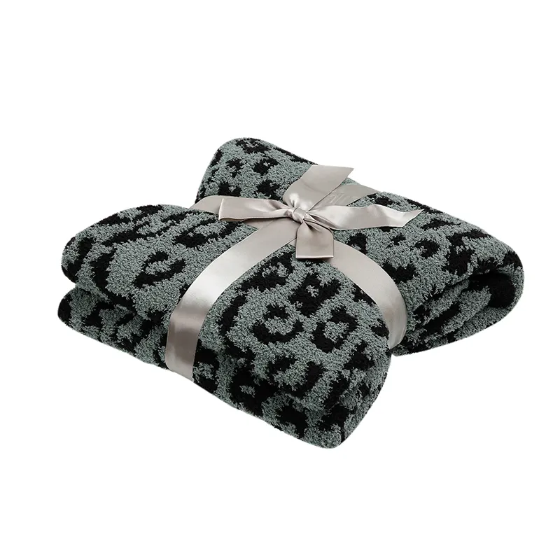 Cobertor de leopardo monografado natural, super macio e confortável