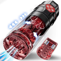 Dispositif de masturbation masculin avec pompe à vide 12 S et 7 fonctions de poussée, rotation, vibration et léchage, jouets pour adultes avec écran LCD