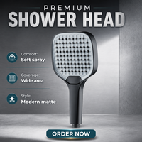Pommeau de douche carré de 10 pouces, super fin, encastré au plafond, pour système de douche