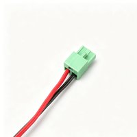 Harness Kabel Listrik 2-Pin Hijau Kustom, Harness Kabel Konduktor Tembaga Berlapis Timah untuk Lampu LED & Peralatan Industri