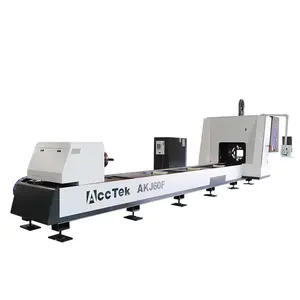 Industry Automatic Carbon Steel Stainless Aluminum Pipe Tube Laser Cutting Machine / CNC Fiber Laser Tube Cutter Equipment