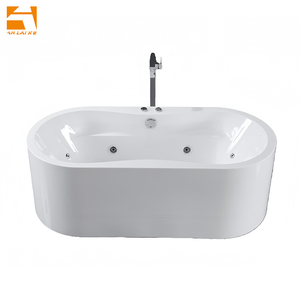 Baignoire contemporaine à jets autoportante en acrylique UPC 765-C Jaccuzzies ovales autonomes de vidange d'extrémité de trempage pour hôtels appartements - Product Image 2