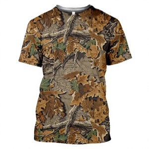 T-shirts d'été YUCHEN Vintage Streetwear 100% Coton Impression DTG Sublimation Camouflage Real Tree Coupe Oversize Homme - Product Image 2