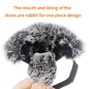 ब्रांड चमड़े गर्म सर्दियों फैशन छोटे कुत्ते के जूते के साथ जूते मोजे खरगोश फर जूते शीर्ष टेडी छोटे कुत्ते के लिए पालतू - Product Image 4