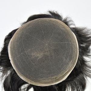Prothèse capillaire invisible pour homme, 100% cheveux humains Remy, base en soie, durable, entièrement en dentelle, cheveux indiens - Product Image 4