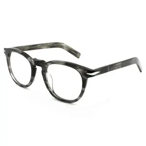 Vintage Retro Optical Eyewear Custom Logo Feito Acetato Óculos Quadros Para Unisex