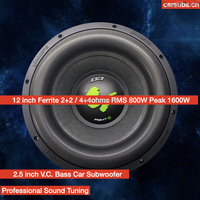 Subwoofer de voiture 12 pouces FS 35Hz, basses puissantes, 800W RMS, 1600W de crête, subwoofer de compétition, subwoofer de voiture SPL 12 pouces robuste