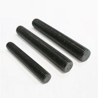 Barres filetées droites en acier A193 B7 B7M de haute résistance ASTM, structure lourde de la marque JR, finition oxyde noir, placage zinc.