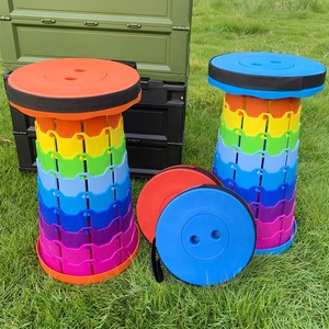 Sgabello Telescopico Pieghevole Portatile per Campeggio e Escursionismo, Sedia Pieghevole per Esterni - Product Image 2
