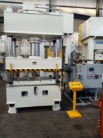 Prensa hidráulica vertical de gran formato de cuatro columnas para fabricación de ollas de cocina de aluminio 315T, con motor PLC y bomba de cojinetes, ¡Gran oferta CE!