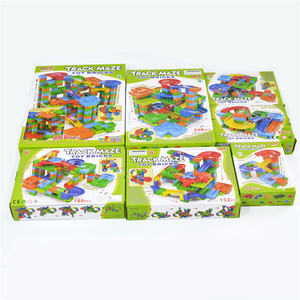 Juego de bloques de construcción de plástico ABS para niños, juguete educativo para armar carreras de canicas, DIY, 180 piezas - Product Image 3