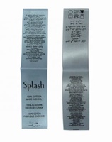 Étiquettes en tissu imprimées à la main, étiquettes de vêtements, Logo personnalisé, vêtements d'affaires, lavage de vêtements, étiquettes en ruban de Satin
