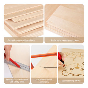 3mm Premium Basswood huş kavak kontrplak 30*30cm lazer CNC kesme ahşap el sanatları için ahşap kutular duvar işaretleri ticari kullanım - Product Image 6