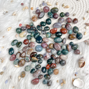 Suministro Directo de Fábrica: Piedra Pulida de <span class=keywords><strong>Jaspe</strong></span> Oceánico Natural, Piedra de Bolsillo para Equilibrio Energético, para Relleno de Jarrones y Decoración del Hogar - Product Image 1