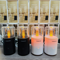 Humidificateur de voiture, diffuseur d'aromathérapie, éclairage ambiant à forte production de brume, design compact, alimenté par USB, faible bruit, lumière de bougie de bureau