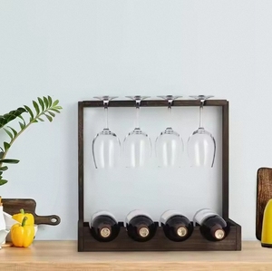 Vente en gros d'étagère et de support pour le vin de table en bois personnalisé pour la maison - Product Image 5