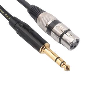 Trs <span class=keywords><strong>1</strong></span>/<span class=keywords><strong>4</strong></span> מאוזנת כדי כבל xlr, Xlr נקבה סטריאו 6.35 תיל תקע מ "מ, קו תותח אודיו עבור מגבר מיקרופון dmx - Product Image 1