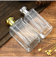 Flacon de parfum en verre carré de voyage 30ml 50ml 100ml, flacon pulvérisateur de parfum vide à brume fine, diffuseur à bâtonnets, 100 pièces