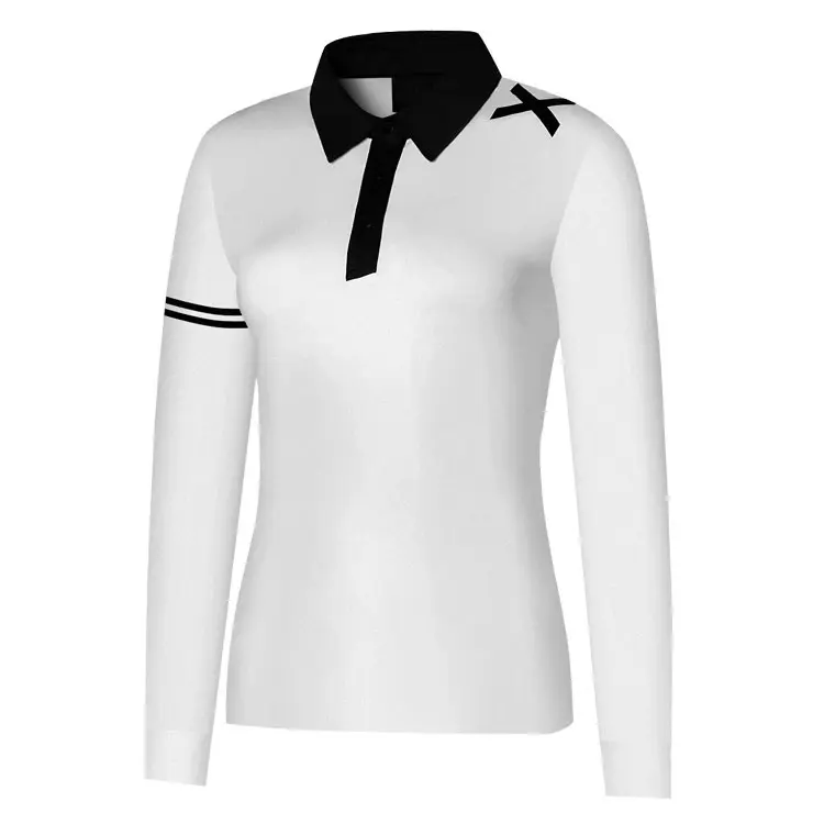 Çok renkli özel Logo tasarım iş takım sporları Golf Polo gömlekler kadınlar için rahat hızlı kuru bayan Polo gömlek