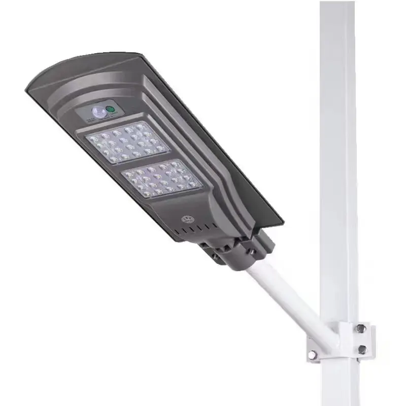 Ip67 200w 300w 400w lifepo4 batterie automatique lampe à led extérieur blanc chaud en aluminium lampadaires solaires
