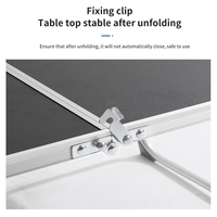 Table de pique-nique pliante portable en alliage d'aluminium pour le camping moderne