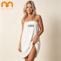 Serviette de Bain et Jupe de Bain en Coton 100% à Motif Gaufré, Personnalisable avec Logo Brodé, Vente en Gros, Couleurs Blanc, Rose, Bleu, Jaune, pour Femme