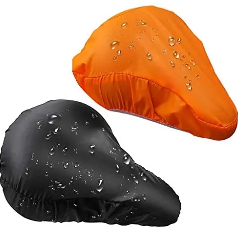 Custom Waterproof Bicycle Saddle Rain Cover Protective Bike Polyester Seat Cover