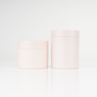 Bouteilles rondes à double paroi pour crème pour la peau BLT 100g, pots cosmétiques givrés avec bouchon à vis en plastique
