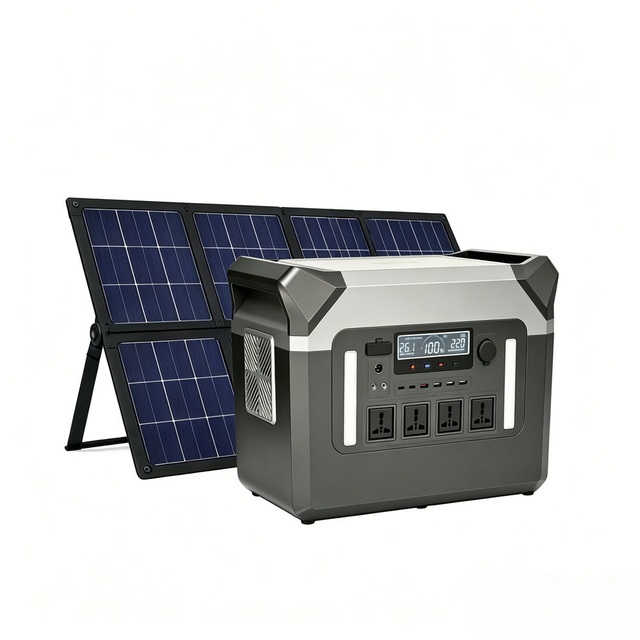 2000W Portable Power Station, Equipped with LiFePO4 Battery, 110V Wide Voltage, Digital Display, LED Lighting, Multiple Sockets