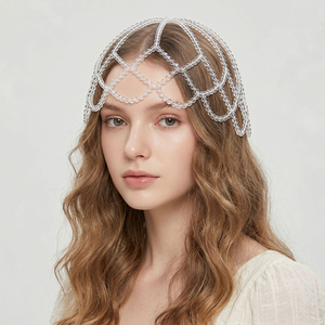 Serre-têtes perlés en cristal rose style Charleston des années <span class=keywords><strong>20</strong></span>, bandeaux perlés style Gatsby, accessoires de coiffure pour costume des années <span class=keywords><strong>20</strong></span>, pour mariage - Product Image 2