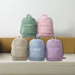 <span class=keywords><strong>Sac</strong></span> <span class=keywords><strong>à</strong></span> <span class=keywords><strong>dos</strong></span> en velours côtelé personnalisé brodé sur mesure pour étudiants, idéal pour l'école et l'usage quotidien (vente en gros) - Product Image 1