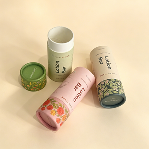 Tubo de Papel Compostable y Biodegradable, Embalaje de Cartón de Tamaño Personalizado, Impresión a Cuatro Colores, Acabado con Recubrimiento UV para Cosméticos Sólidos - Product Image 4