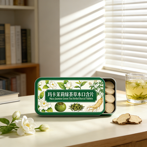 Maca Yasemin Yeşil Çay Bitkisel Buksel Tabletleri, Şık Rahatlatıcı Sağlık Takviyesi için Yasemin Yeşil Çay Bitkisel Pastilleri - Product Image 2