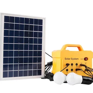 Solarstrom system Blei-Säure-Batterie 10W Solarpanels ystem Home Solar kraftwerk mit Licht