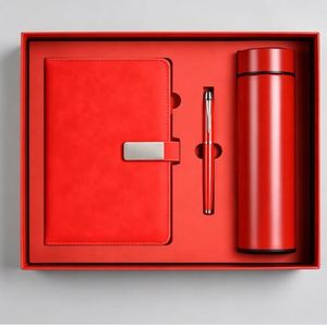 Pu Leather Notebook Sets Bottle Customizable Luxury <b>A5</b> <b>Diary</b> Note Book Gift Box With Pen and Usb - Product Image 2