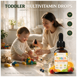 Gouttes multivitaminées pour tout-petits en marque privée, 60 ml, complément alimentaire multivitaminé liquide pour les jeunes enfants, apport nutritionnel quotidien - Product Image 1