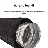 Ventilateur d'extraction d'air frais réglable 80-300 avec silencieux anti-bruit, tuyau flexible en PVC composite et feuille d'aluminium pour salle à manger